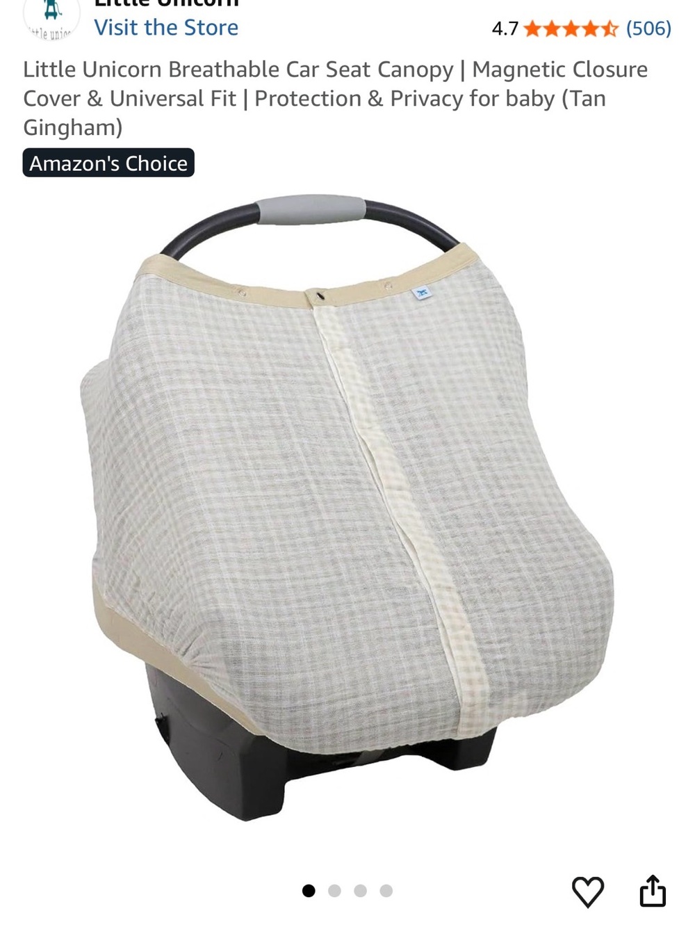 Breathable Car Seat Canopy